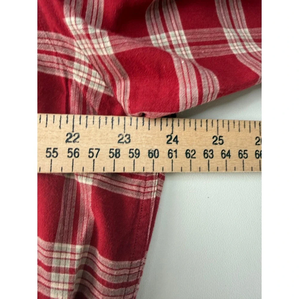 Polo Ralph Lauren Blaire Mens Red White Plaid Short Sleeve Button Down Shirt Med